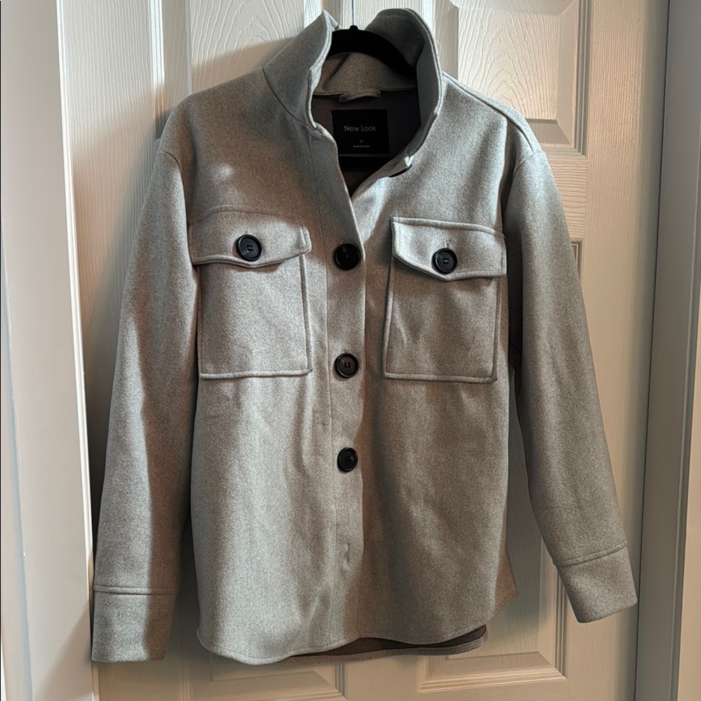 Gray Button-Up Jacket